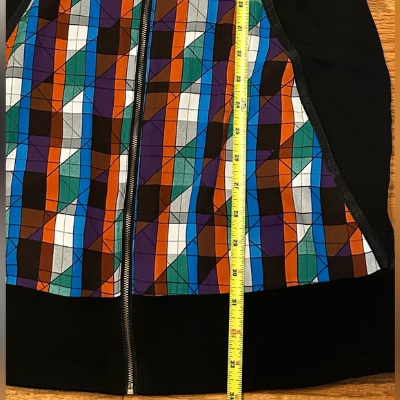 Rachel by Rachel Roy Sleeveless Shift Dress Fully Lined Front Zip Geometric - Picture 7 of 7